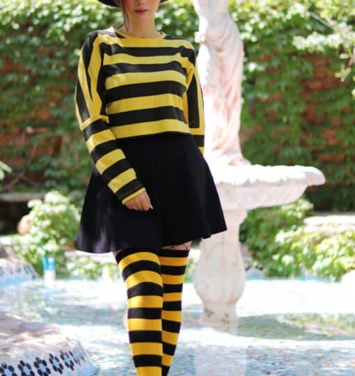 نیم تنه زنانه مدل دورس زنبوری